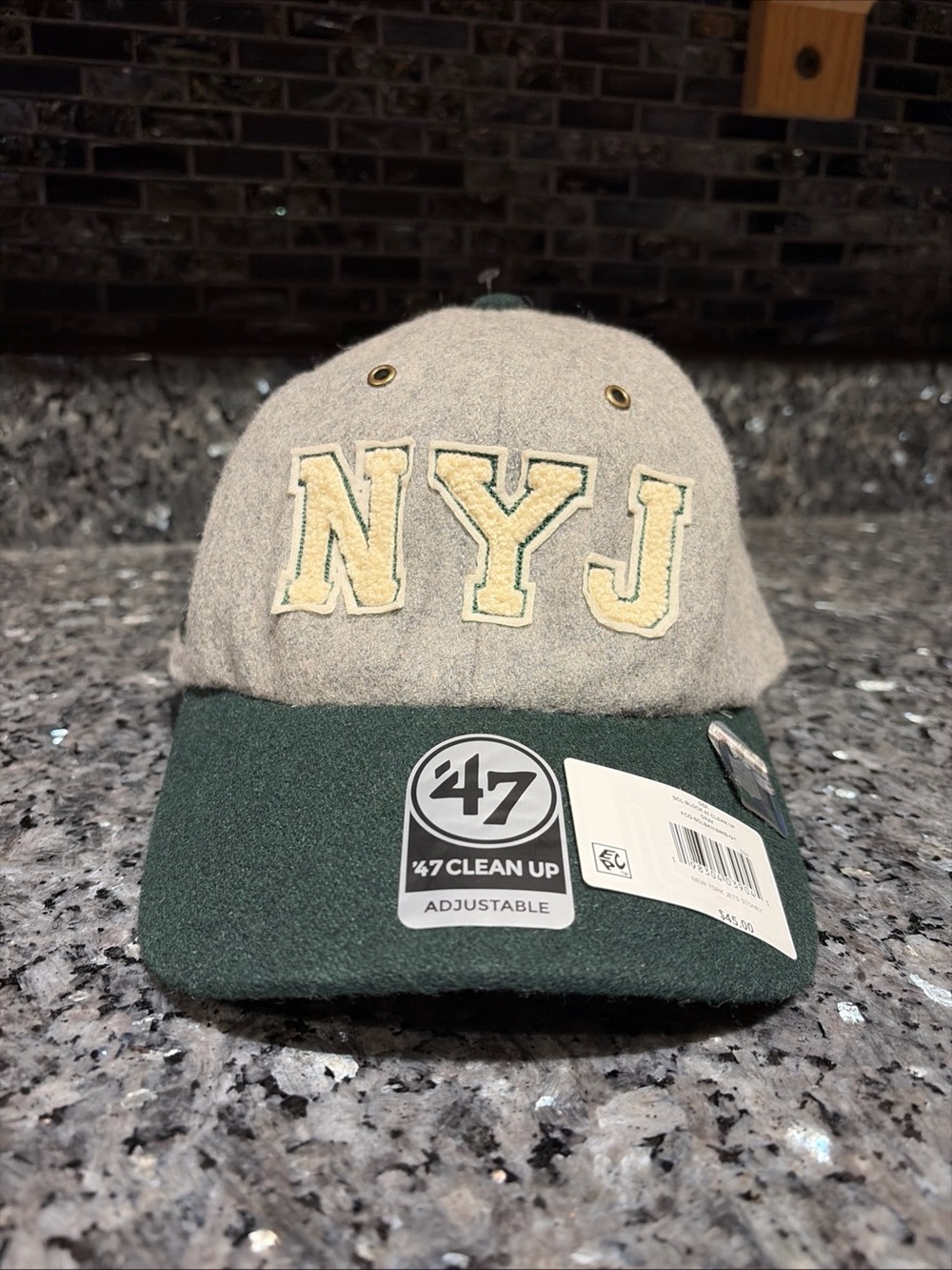 ‘47 Brand x Stoney Clover Lane New York Jets Adjustable Mens Dad Hat Wool NWT